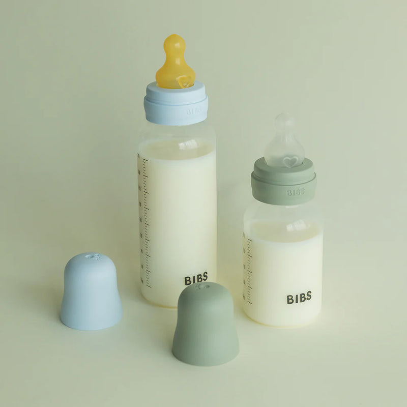 BIBS Baby BPA-Free PP Bottle Set 270ml Silicone - Ivory - Swanky Boutique 