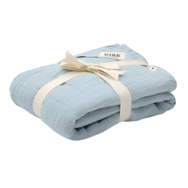 BIBS Muslin Swaddle - Baby Blue - Swanky Boutique Malta