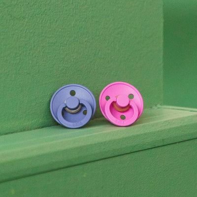 BIBS Pacifier Colour 2 PACK Latex Bubblegum/Peri - Swanky Boutique Malta
