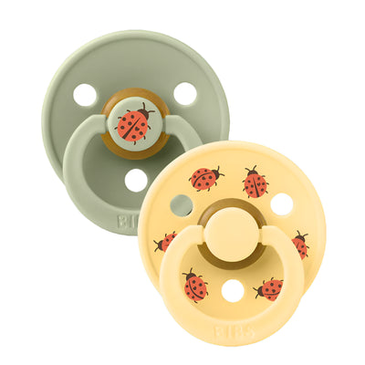BIBS STUDIO Colour 2 Pack Ladybug - Sage Pale Butter - Swanky Boutique Malt