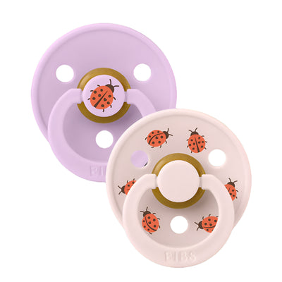 BIBS STUDIO Colour 2 Pack Ladybug - Violet Sky Petal - Swanky Boutique Malta