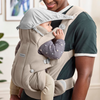 BabyBjorn - Baby Carrier Hold  Brushed Woven - Sand Grey (0-18 Months) - Swanky Boutique Malta 