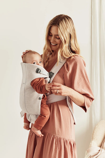 BabyBjorn Baby Carrier Mini, 3D Jersey - Light Beige - Swanky Boutique