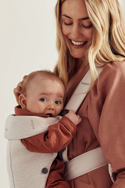 BabyBjorn Baby Carrier Mini, 3D Jersey - Light Beige - Swanky Boutique