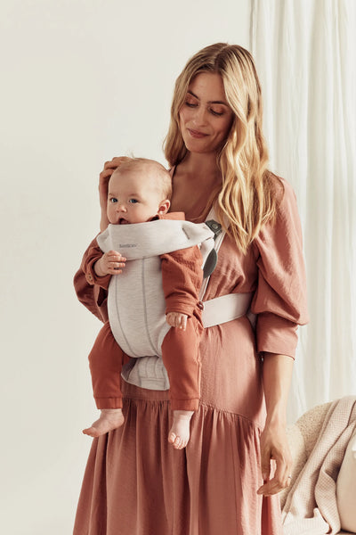 BabyBjorn Baby Carrier Mini, 3D Jersey - Light Beige - Swanky Boutique