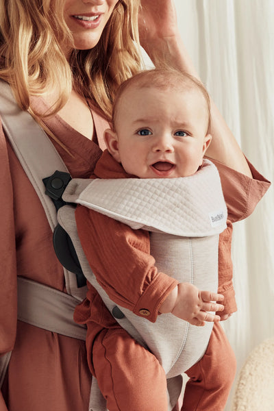 BabyBjorn Baby Carrier Mini, 3D Jersey - Light Beige - Swanky Boutique