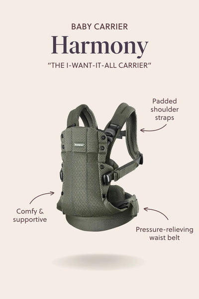 BabyBjorn Baby Carrier Harmony, 3D Mesh - Black - Swanky Boutique