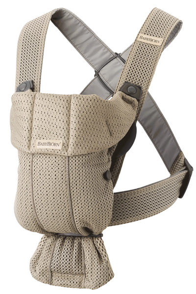 BabyBjorn Baby Carrier Mini 3D mesh Gray beige - Swanky Boutique