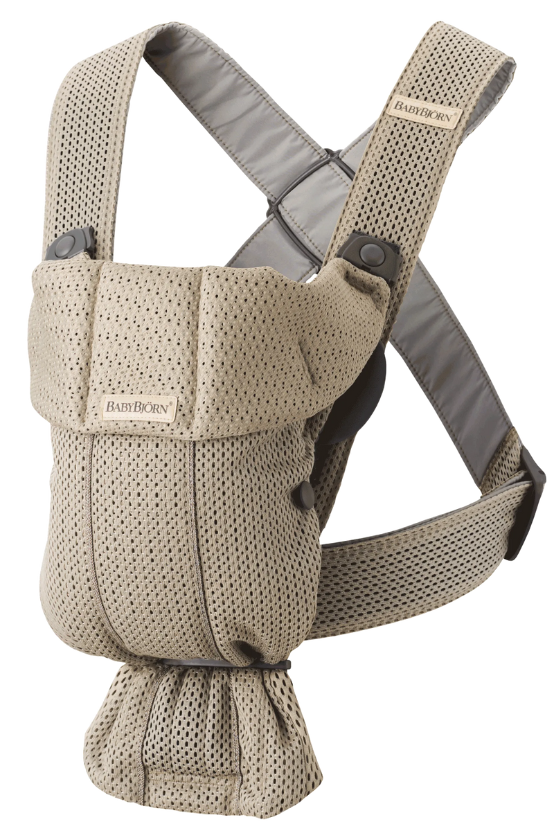 BabyBjorn Baby Carrier Mini 3D mesh Gray beige - Swanky Boutique