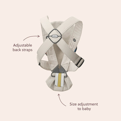 BabyBjorn Baby Carrier Mini 3D mesh Gray beige - Swanky Boutique
