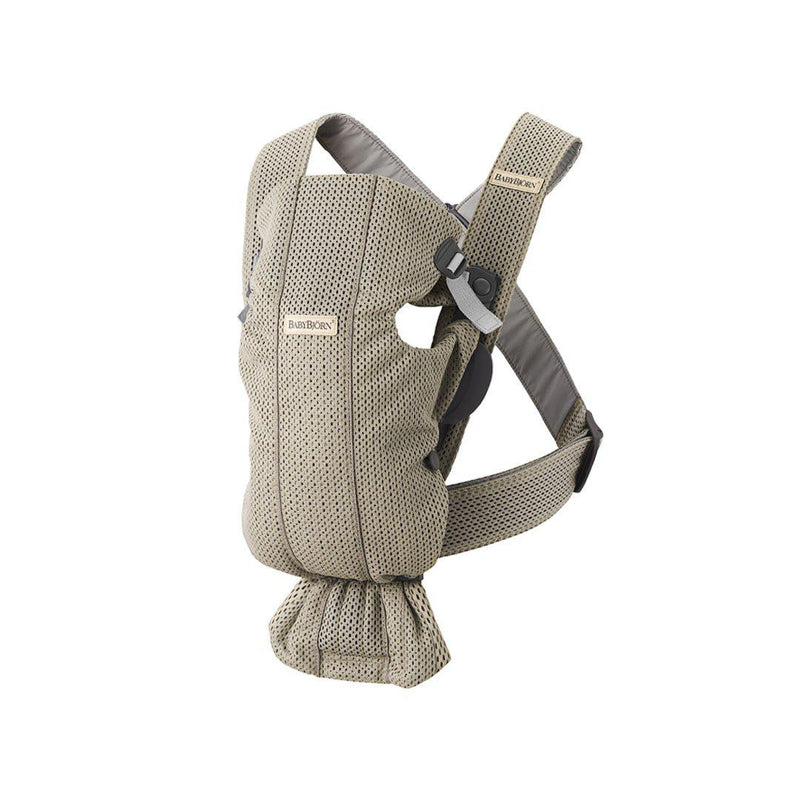 BabyBjorn Baby Carrier Mini 3D mesh Gray beige - Swanky Boutique