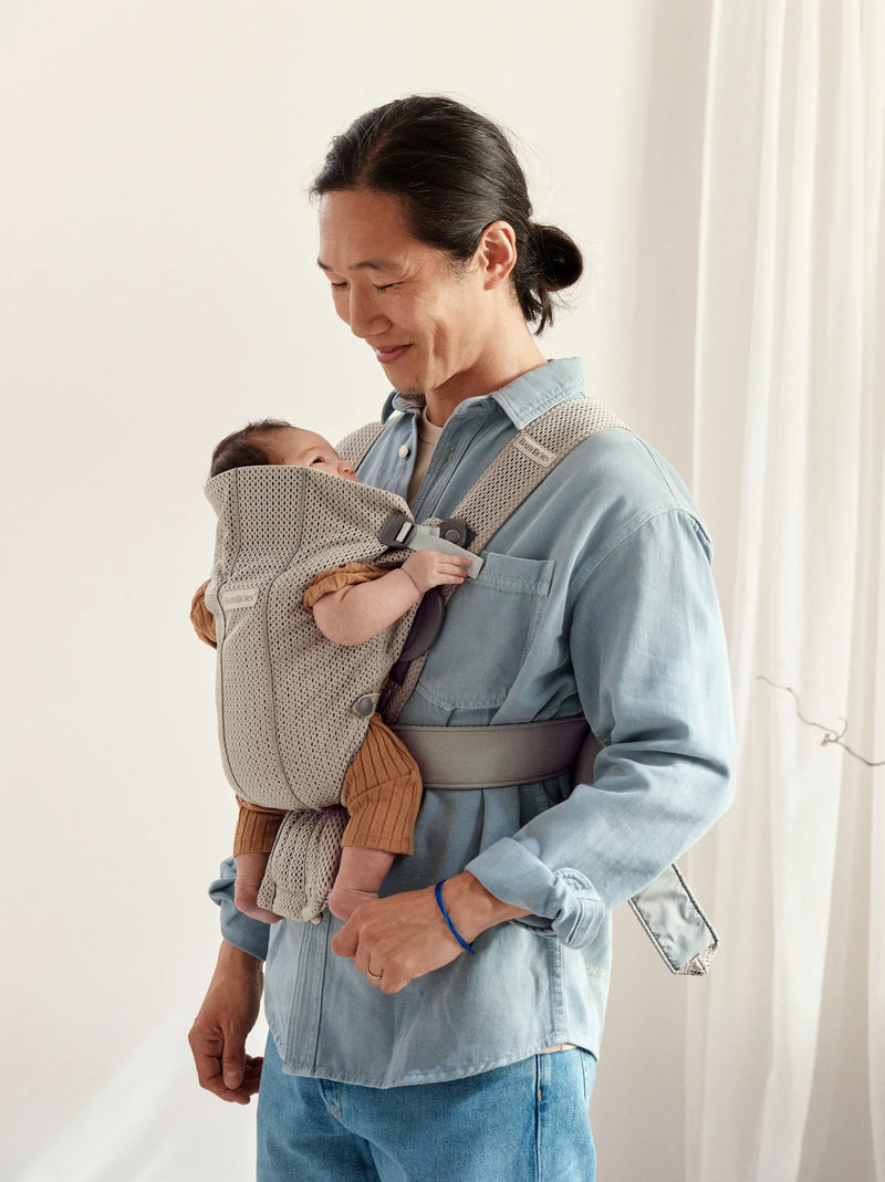 BabyBjorn Baby Carrier Mini 3D mesh Gray beige - Swanky Boutique