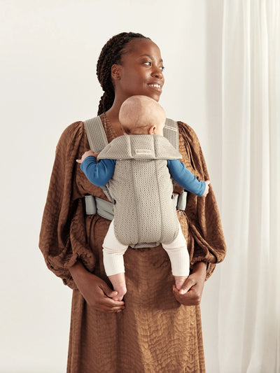 BabyBjorn Baby Carrier Mini 3D mesh Gray beige - Swanky Boutique