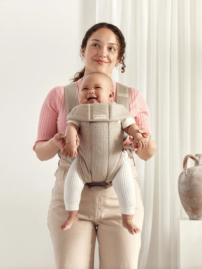 BabyBjorn Baby Carrier Mini 3D mesh Gray beige - Swanky Boutique