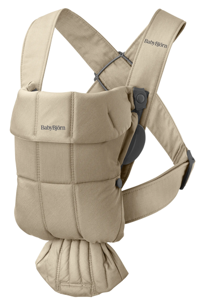 BabyBjorn Baby Carrier Mini, Woven - Beige - Swanky Boutique