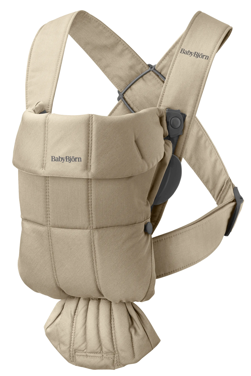 BabyBjorn Baby Carrier Mini, Woven - Beige - Swanky Boutique
