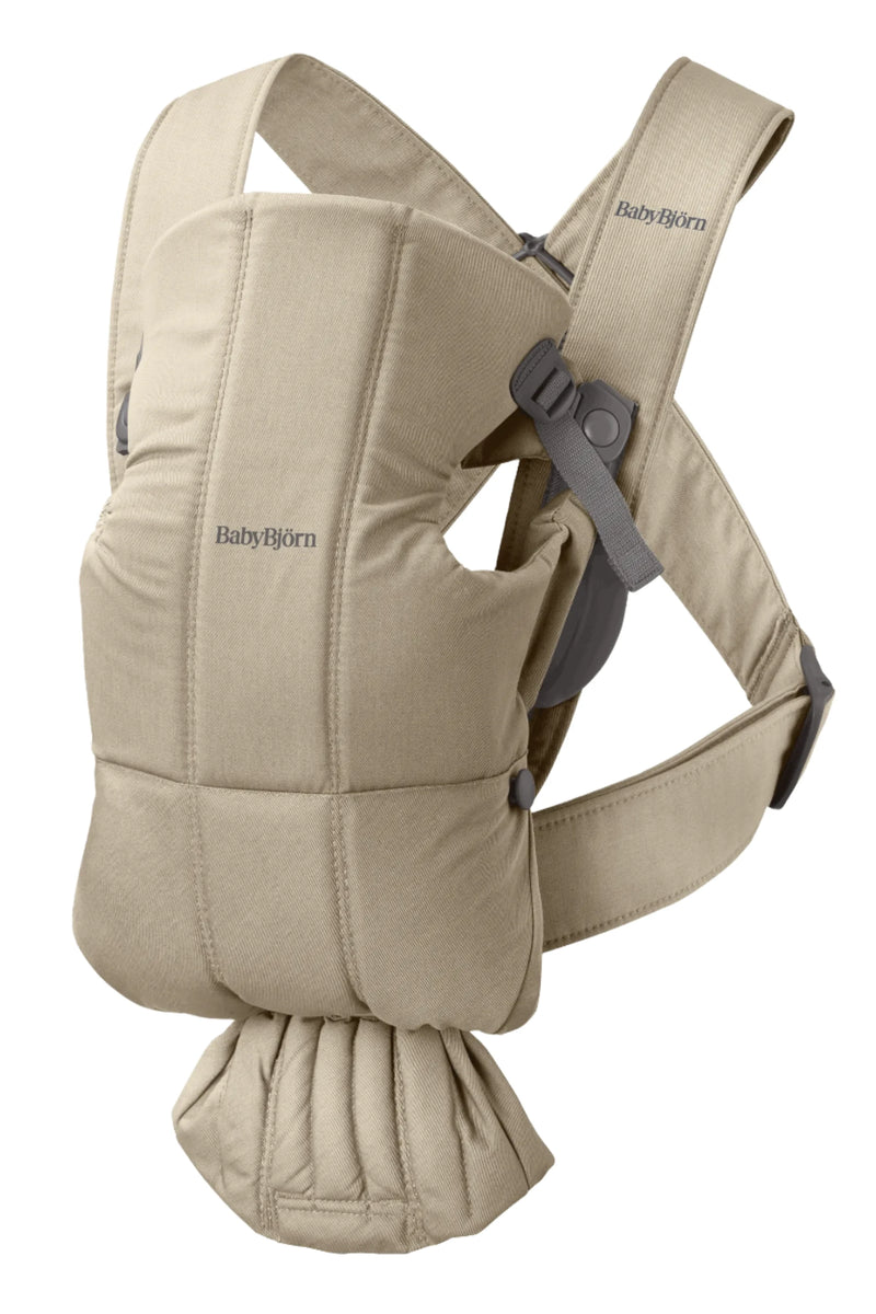 BabyBjorn Baby Carrier Mini, Woven - Beige - Swanky Boutique