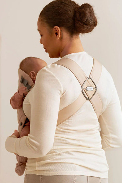 BabyBjorn Baby Carrier Mini, Woven - Beige - Swanky Boutique