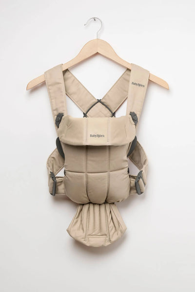 BabyBjorn Baby Carrier Mini, Woven - Beige - Swanky Boutique