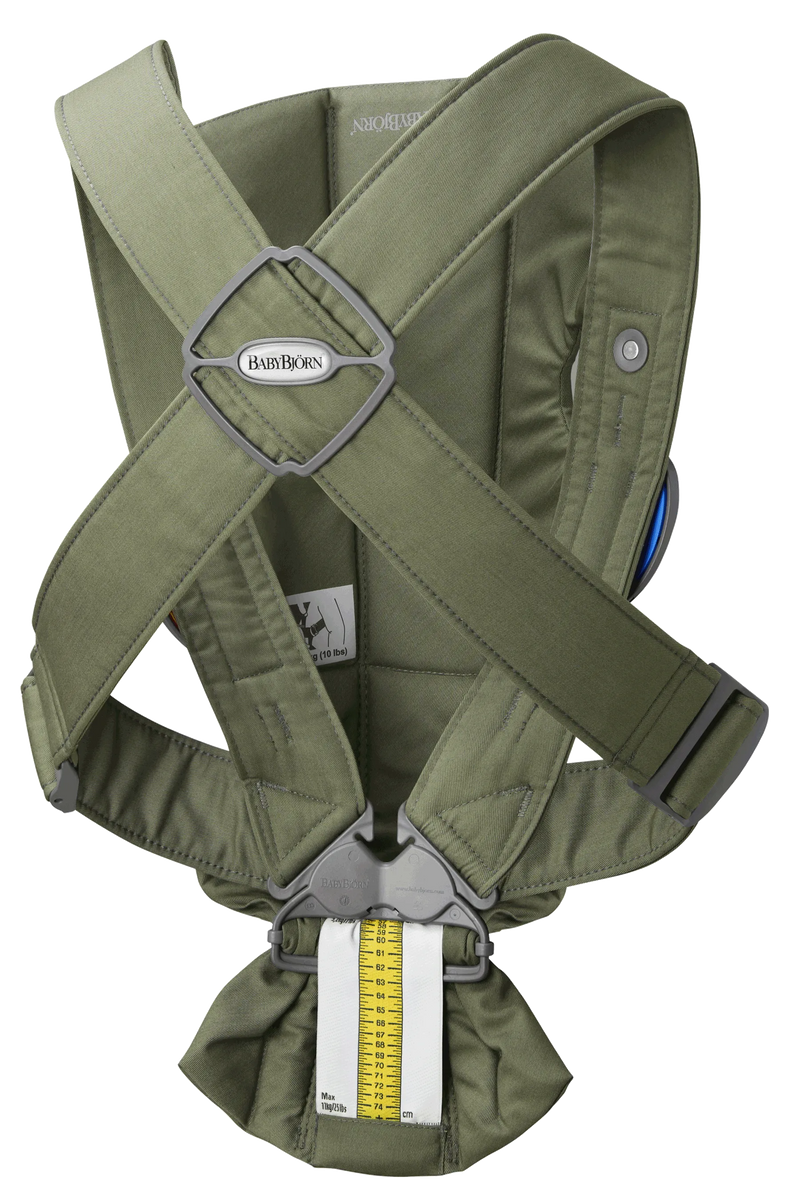 BabyBjorn Baby Carrier Mini, Woven - Dark Green - Swanky Boutique