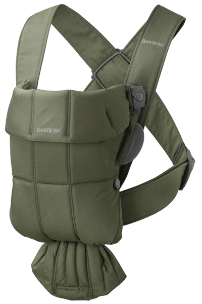 BabyBjorn Baby Carrier Mini, Woven - Dark Green - Swanky Boutique