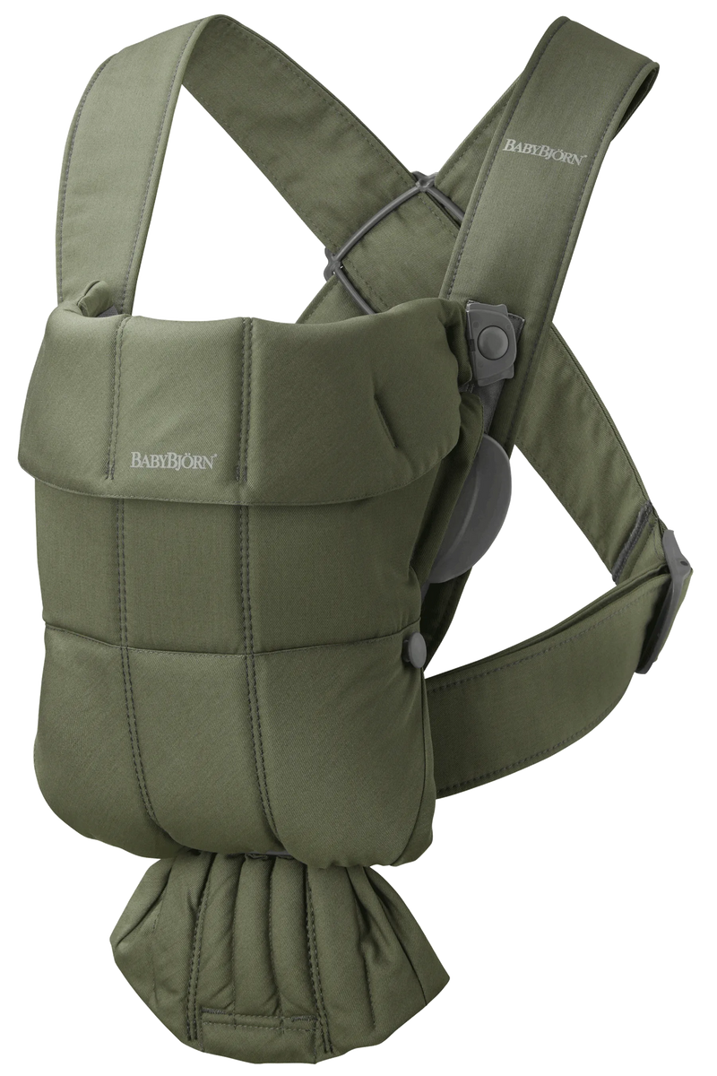 BabyBjorn Baby Carrier Mini, Woven - Dark Green - Swanky Boutique