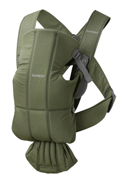 BabyBjorn Baby Carrier Mini, Woven - Dark Green - Swanky Boutique