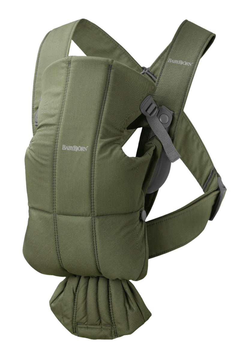 BabyBjorn Baby Carrier Mini, Woven - Dark Green - Swanky Boutique
