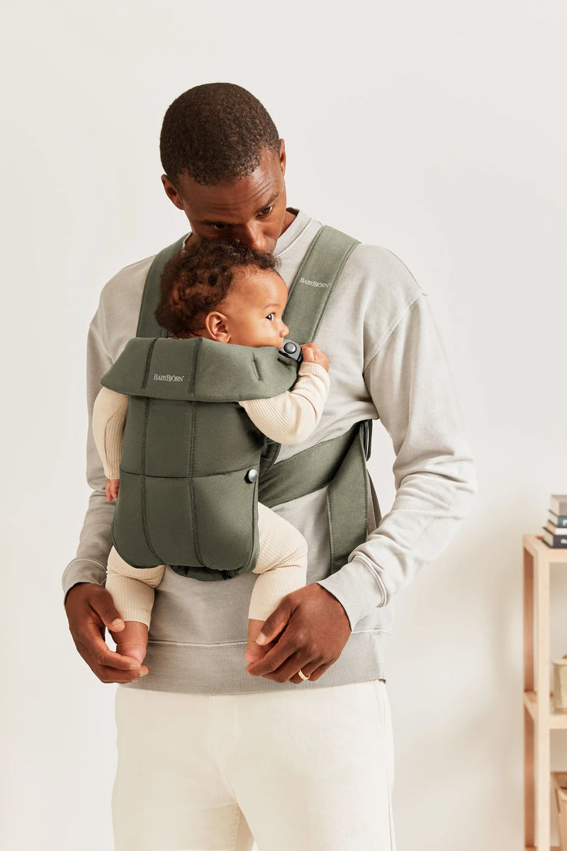 BabyBjorn Baby Carrier Mini, Woven - Dark Green - Swanky Boutique