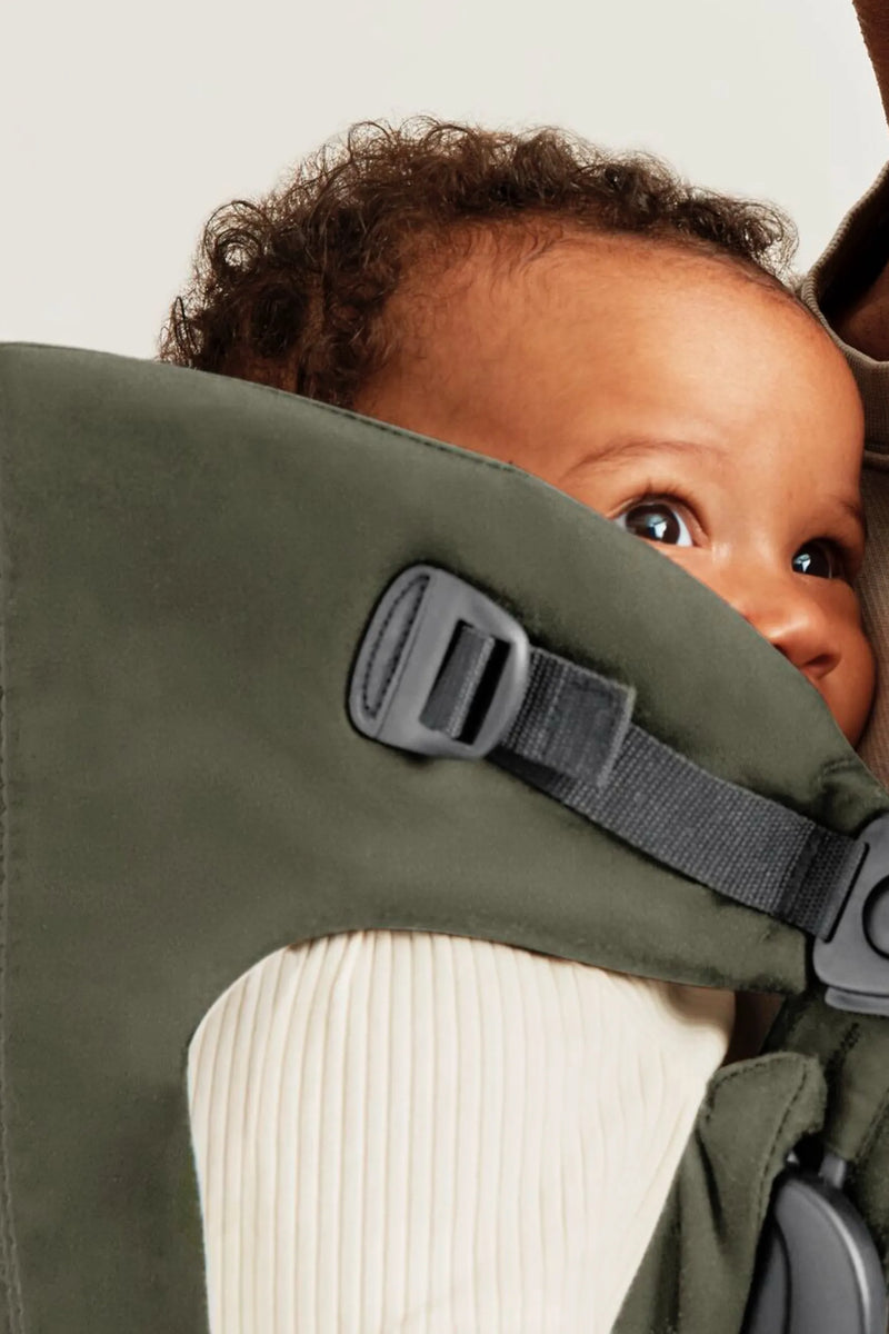 BabyBjorn Baby Carrier Mini, Woven - Dark Green - Swanky Boutique
