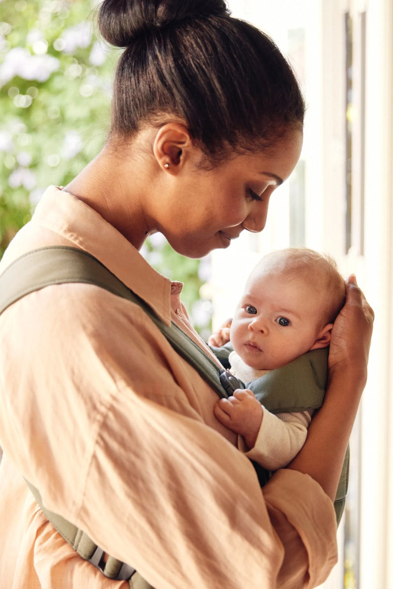 BabyBjorn Baby Carrier Mini, Woven - Dark Green - Swanky Boutique