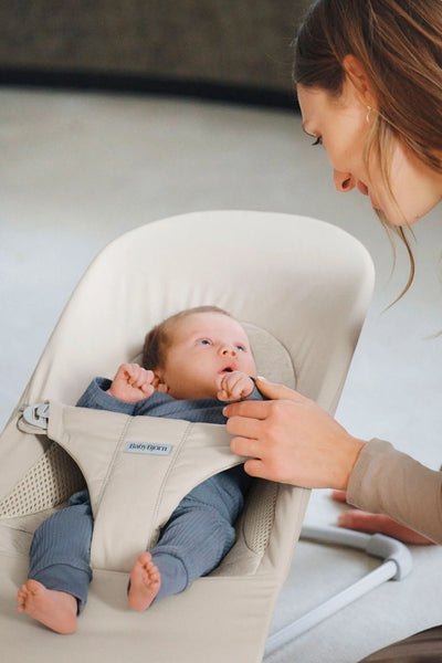 BabyBjorn Bouncer Balance Soft, Woven/Jersey, Tri-Fabric,
Light beige - Swanky Boutique