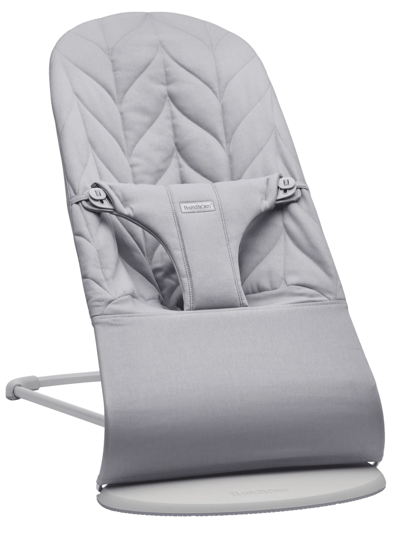 BabyBjorn Bouncer Bliss | Woven, Petal Quilt - Light Grey - Swanky Boutique