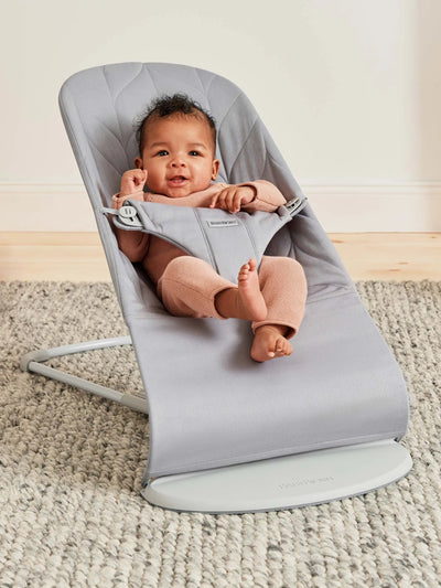 BabyBjorn Bouncer Bliss | Woven, Petal Quilt - Light Grey - Swanky Boutique