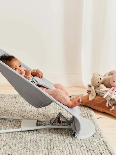 BabyBjorn Bouncer Bliss | Woven, Petal Quilt - Light Grey - Swanky Boutique