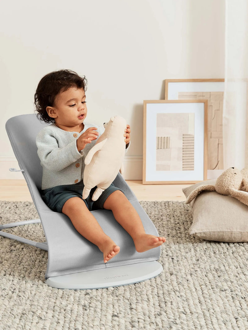 BabyBjorn Bouncer Bliss | Woven, Petal Quilt - Light Grey - Swanky Boutique