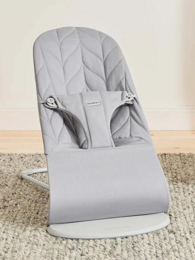 BabyBjorn Bouncer Bliss | Woven, Petal Quilt - Light Grey - Swanky Boutique