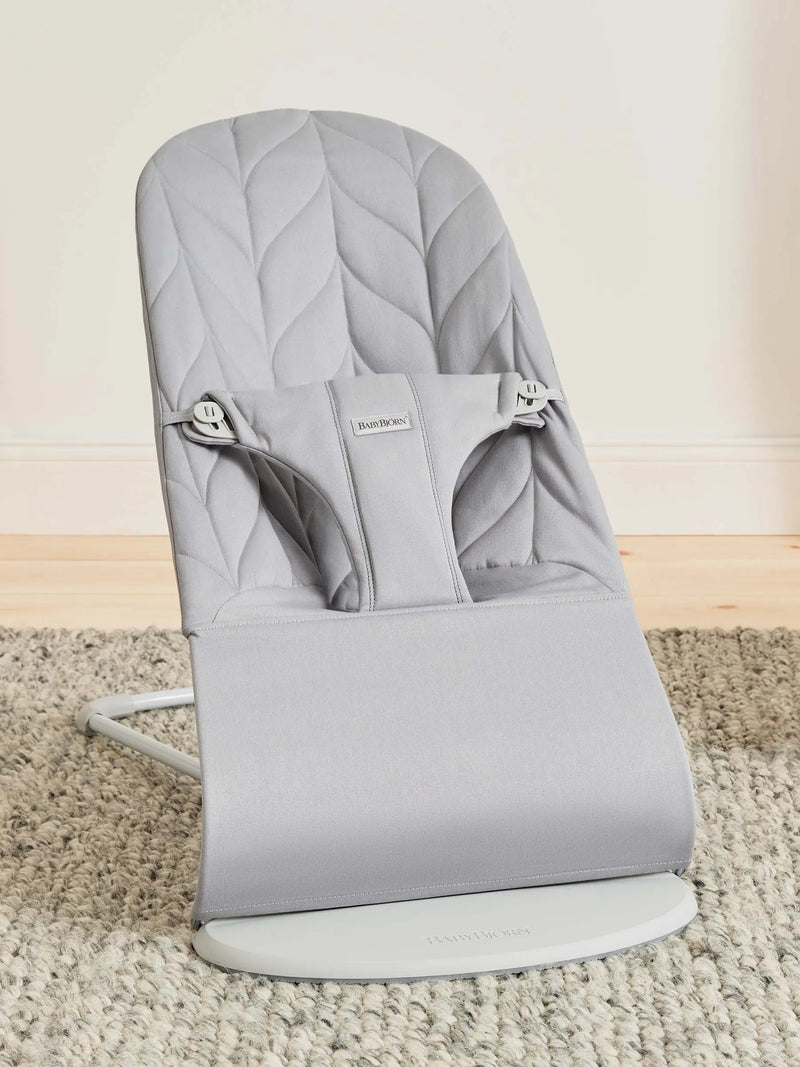 BabyBjorn Bouncer Bliss | Woven, Petal Quilt - Light Grey - Swanky Boutique