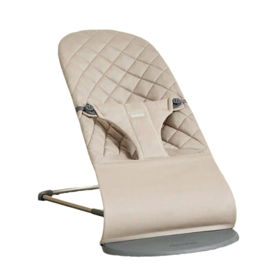 BabyBjorn Bouncer Bliss Woven, Classic Quilt - Sand Grey - Swanky Boutique