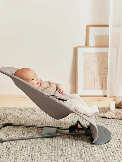 BabyBjorn Bouncer Bliss Woven, Classic Quilt - Sand Grey - Swanky Boutique