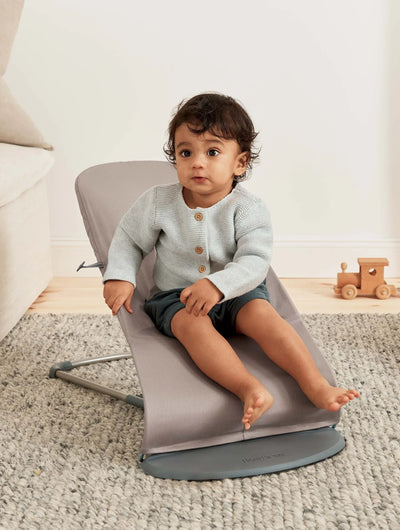BabyBjorn Bouncer Bliss Woven, Classic Quilt - Sand Grey - Swanky Boutique
