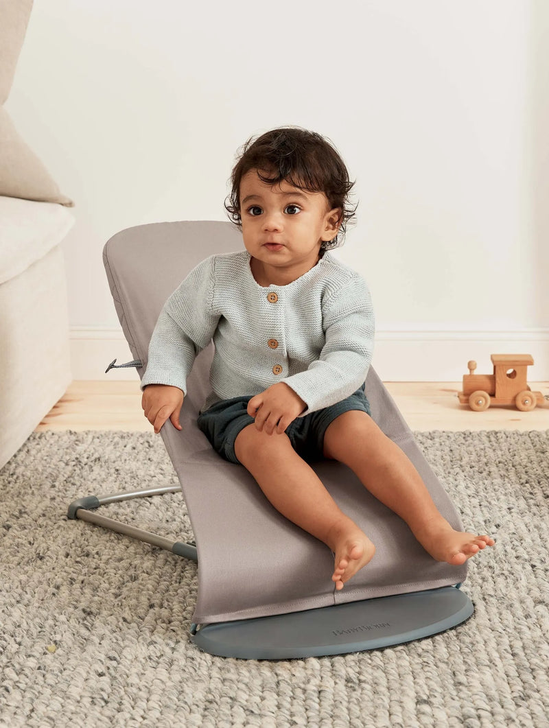 BabyBjorn Bouncer Bliss Woven, Classic Quilt - Sand Grey - Swanky Boutique