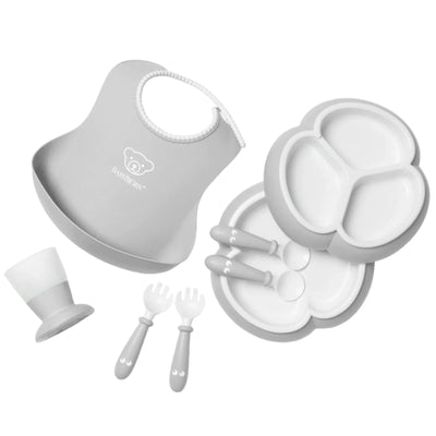 BabyBjorn Dinnerware Set, 8 pcs, Grey - Swanky Boutique