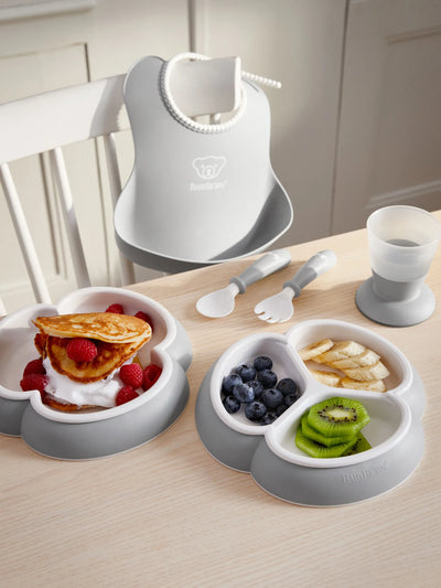 BabyBjorn Dinnerware Set, 8 pcs, Grey - Swanky Boutique