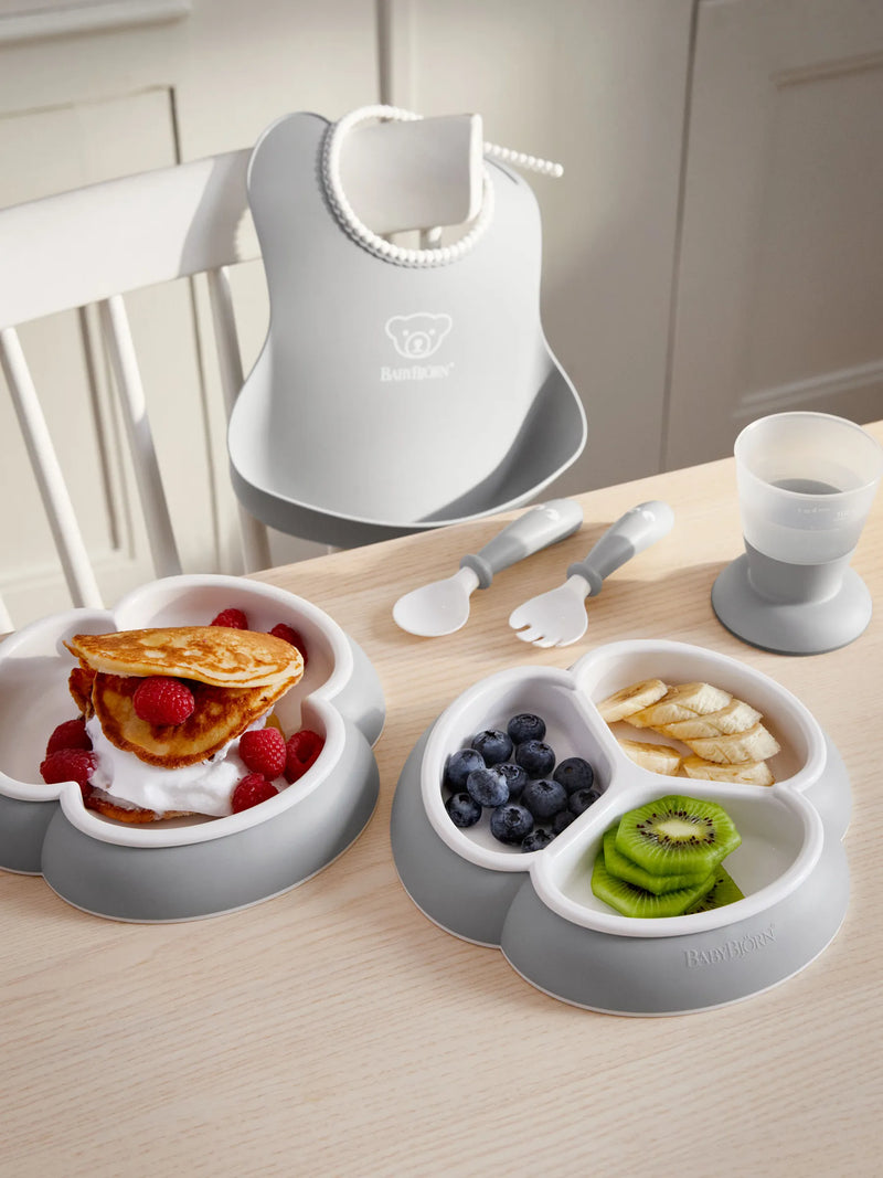 BabyBjorn Dinnerware Set, 8 pcs, Grey - Swanky Boutique
