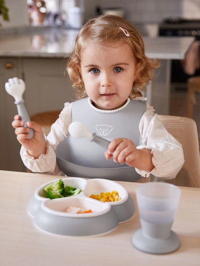BabyBjorn Dinnerware Set, 8 pcs, Grey - Swanky Boutique