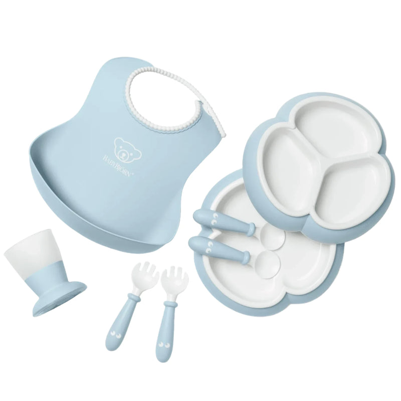 BabyBjorn Dinnerware Set, 8 pcs, Powder Blue - Swanky Boutique