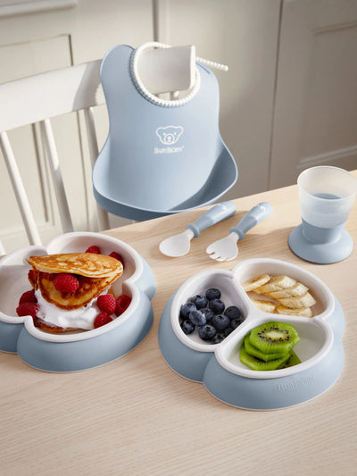 BabyBjorn Dinnerware Set, 8 pcs, Powder Blue - Swanky Boutique