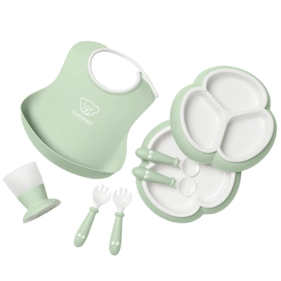 BabyBjorn Dinnerware Set, 8 pcs - Powder Green - Swanky Boutique