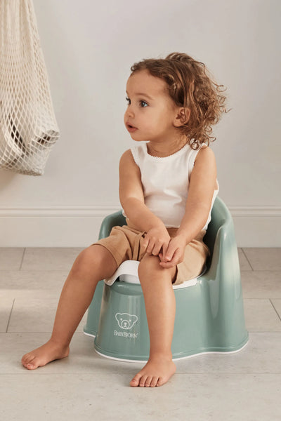 BabyBjorn Potty Chair Deep Green White - Swanky Boutique